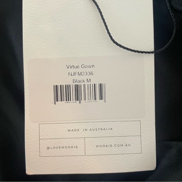 New! Nookie Virtue Black Satin One Shoulder Long Gown Maxi Dress 37680 - Picture 9 of 12